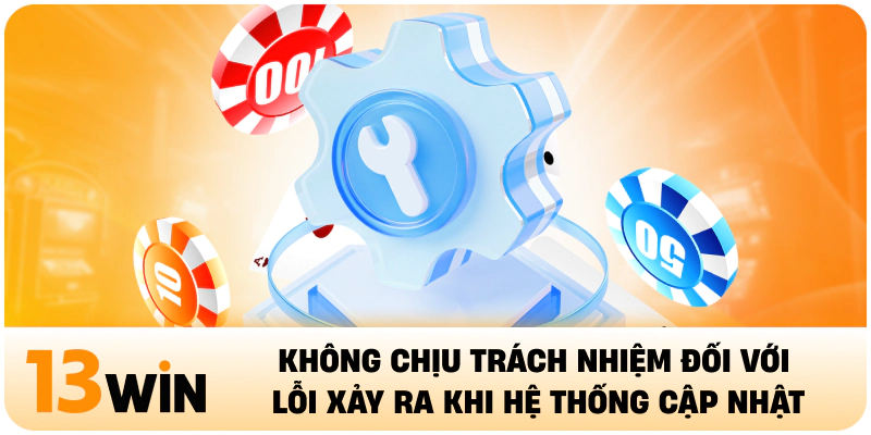 Không chịu trách nhiệm đối với lỗi xảy ra khi hệ thống cập nhật